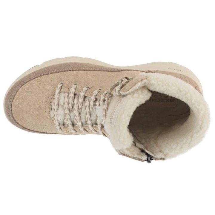 Moteriški žieminiai batai Skechers Glacial Ultra - Autumn Days, smėlio