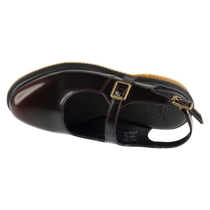 Moteriški Mary Jane stiliaus bateliai Dr. Martens Madaline, bordo