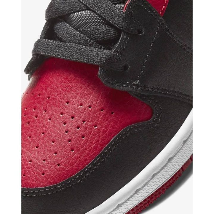 Vaikiški sportbačiai Air Jordan 1 Mid, juodi, raudoni ir balti