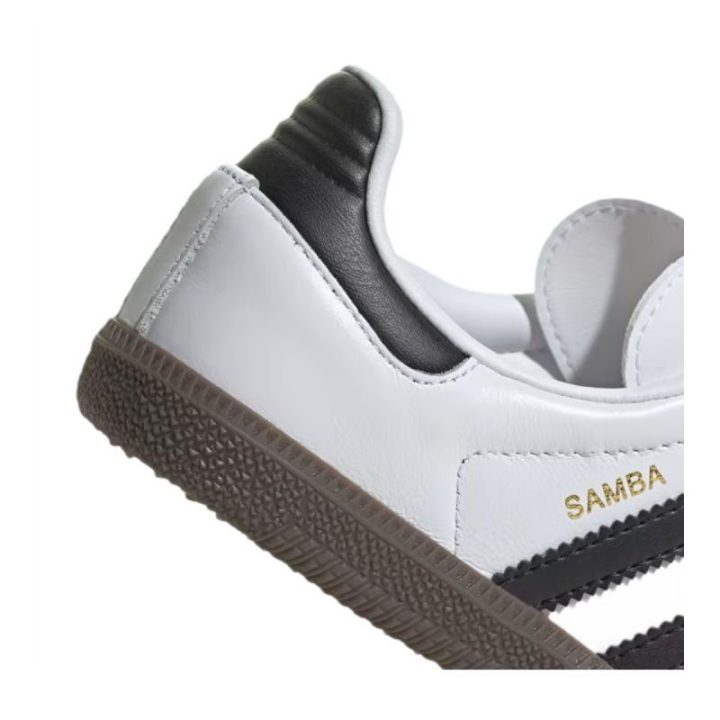 Vaikiški odiniai sportbačiai adidas Samba OG, balti ir juodi