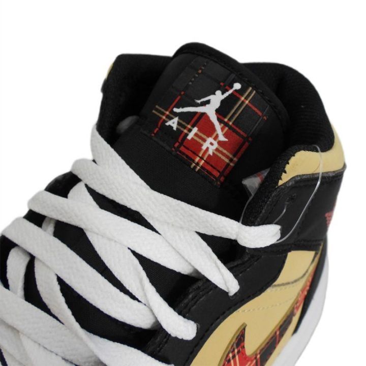 Vyriški sportbačiai Air Jordan 1 Mid Tartan Swoosh, juodi ir rudi
