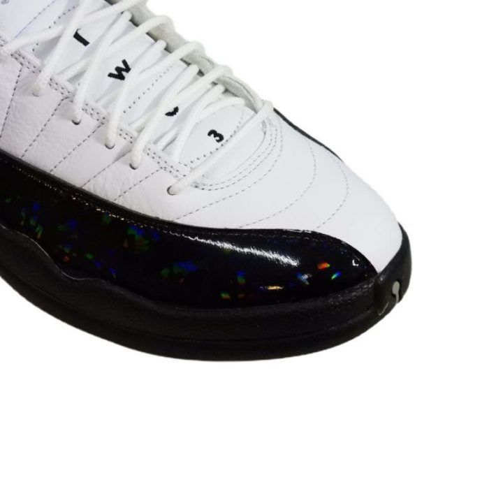 Vyriški odiniai sportbačiai Air Jordan 12 Retro Low, balti ir juodi