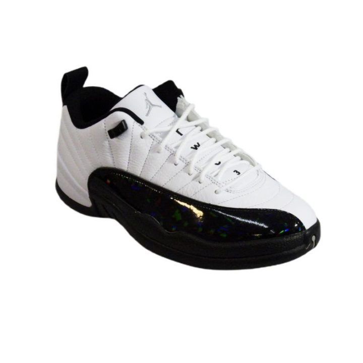 Vyriški odiniai sportbačiai Air Jordan 12 Retro Low, balti ir juodi