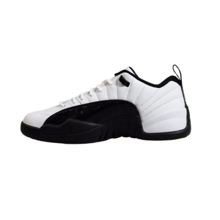 Vyriški odiniai sportbačiai Air Jordan 12 Retro Low, balti ir juodi