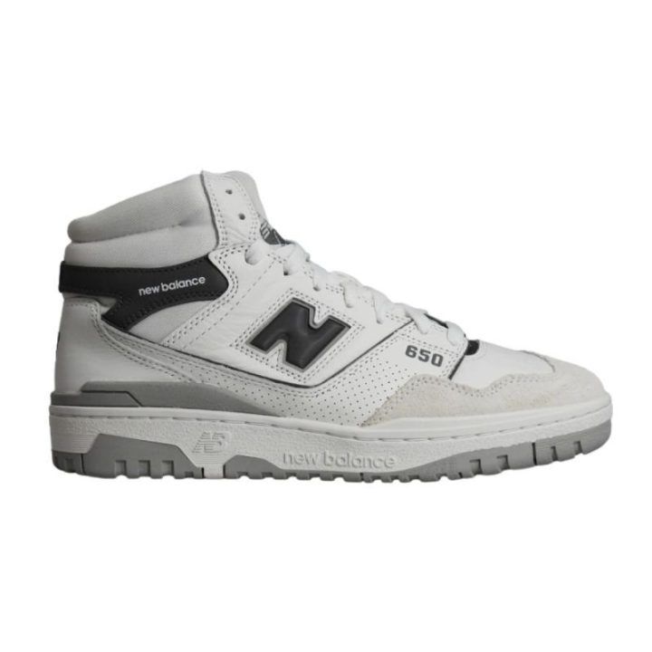 Uniseks sportbačiai aukštu auliuku New Balance, balti, smėlio, pilki