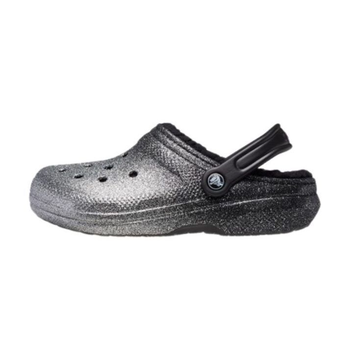 Uniseks klumpės Crocs Classic Glitter Lined, sidabrinės