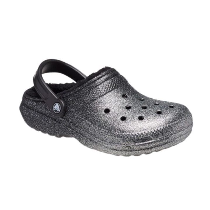 Uniseks klumpės Crocs Classic Glitter Lined, sidabrinės