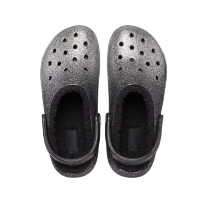 Uniseks klumpės Crocs Classic Glitter Lined, sidabrinės