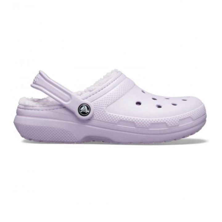 Moteriškos pašiltintos klumpės Crocs Classic Lined, violetinės