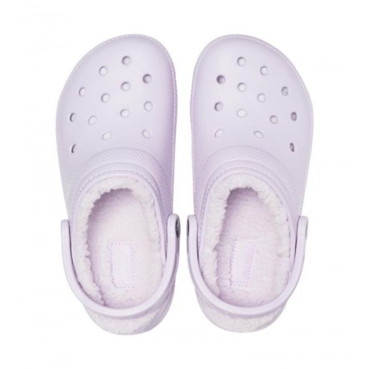 Moteriškos pašiltintos klumpės Crocs Classic Lined, violetinės