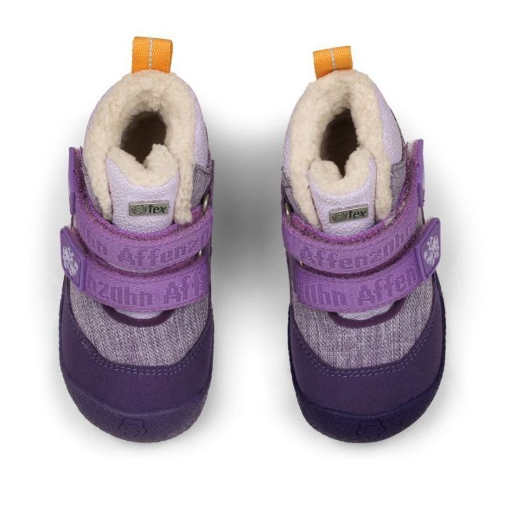 Vaikiški žieminiai batai barefoot tipo Affenzahn Snuggy Butterfly