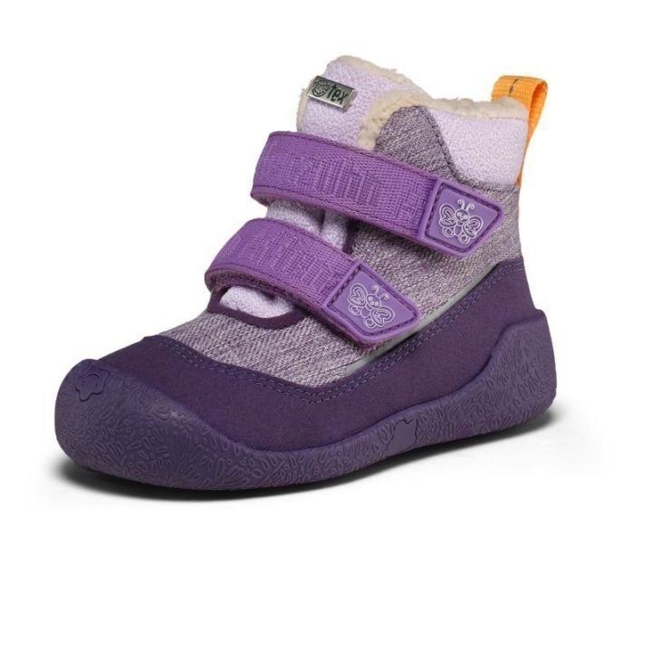 Vaikiški žieminiai batai barefoot tipo Affenzahn Snuggy Butterfly