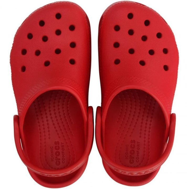 Vaikiškos klumpės su pasukamu dirželiu Crocs Classic, raudonos