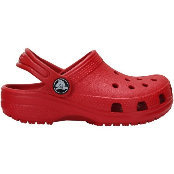 Vaikiškos klumpės su pasukamu dirželiu Crocs Classic, raudonos
