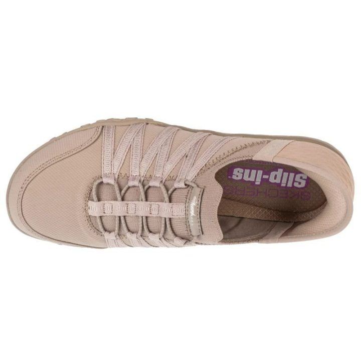 Moteriški įspiriami sportbačiai Skechers Slip-ins: Breathe Easy - Roll With Me, smėlio