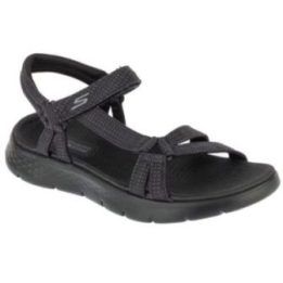 Moteriškos basutės su reguliuojamu dirželiu Skechers Go Walk Flex Sandal Sublime, juodos