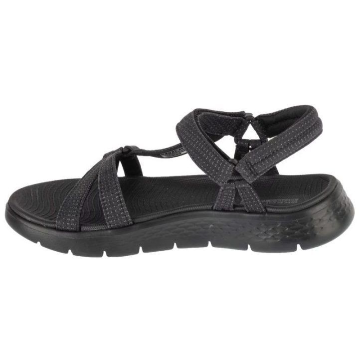 Moteriškos basutės su reguliuojamu dirželiu Skechers Go Walk Flex Sandal Sublime, juodos