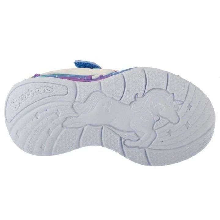 Sportbačiai mergaitėms su vienaragiu Skechers, mėlyni
