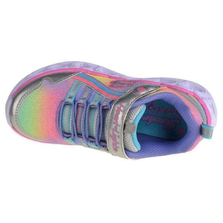 Vaikiški sportbačiai Skechers Heart Lights-Rainbow Lux, pilki