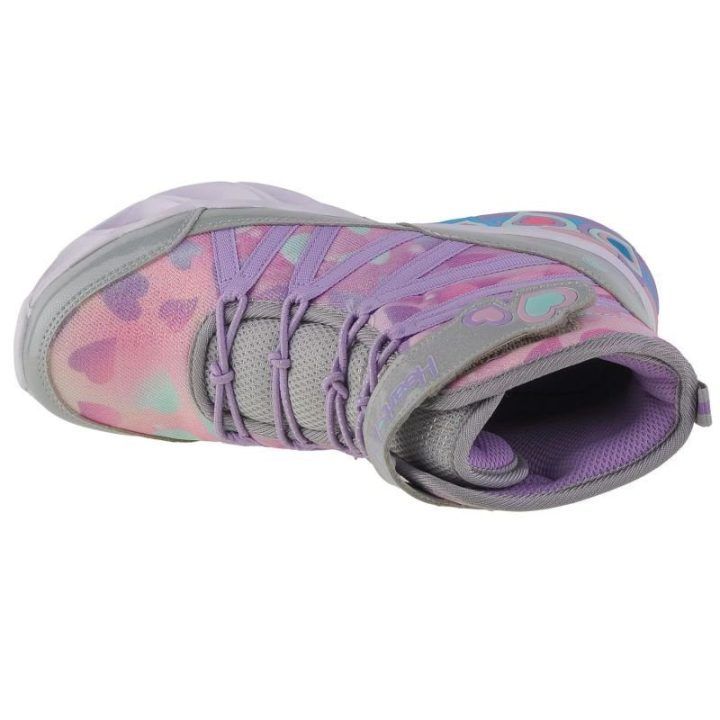 Vaikiški sportbačiai Skechers Sweetheart Lights – Dreamy Love, sidabro
