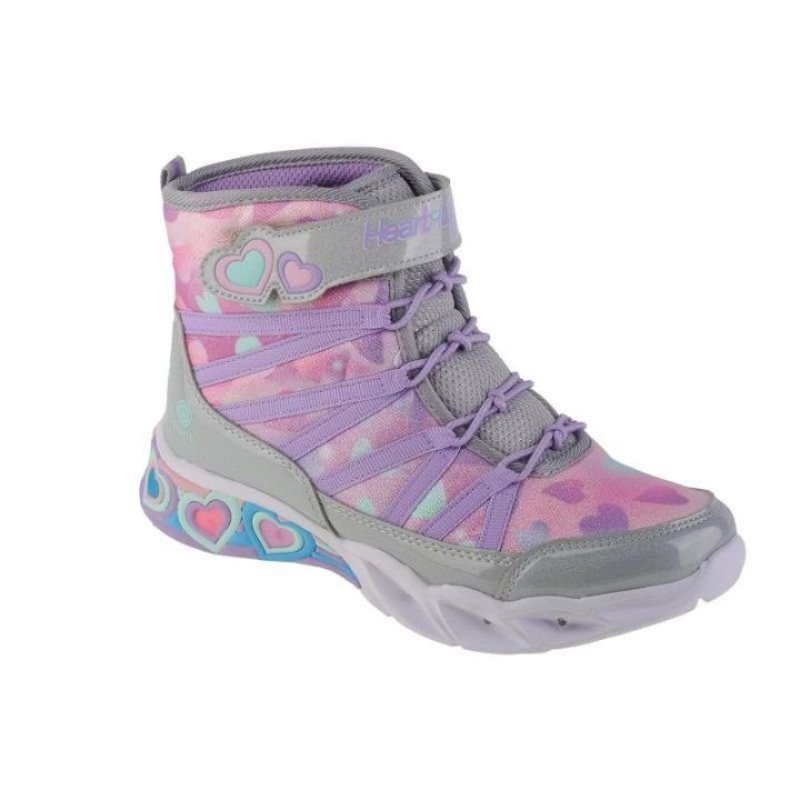 Vaikiški sportbačiai Skechers Sweetheart Lights – Dreamy Love, sidabro