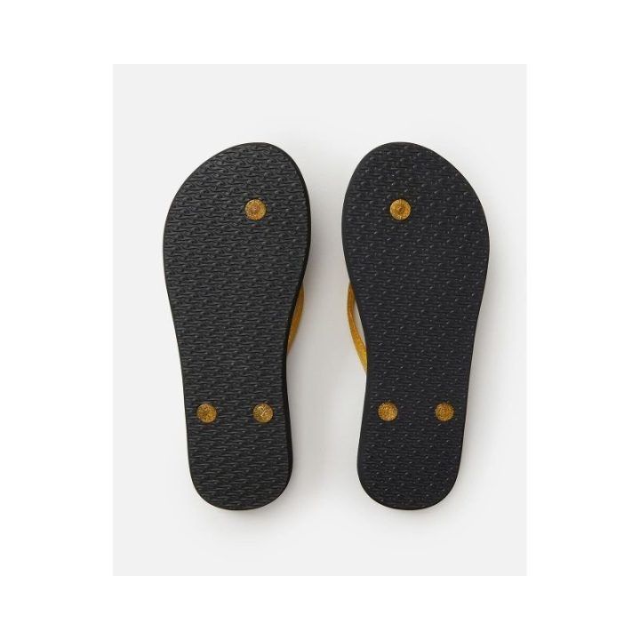 Moteriškos šlepetės per pirštą RIP CURL Glitter, juodos ir aukso spalvos