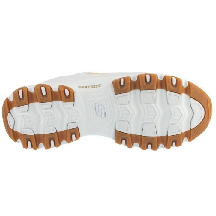 Moteriški bateliai su platforminiu padu Skechers D'Lites, balti