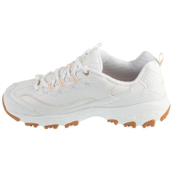 Moteriški bateliai su platforminiu padu Skechers D'Lites, balti