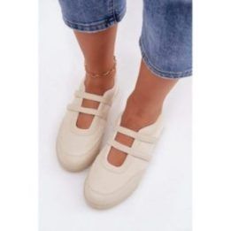 Moteriškos balerinos su dviem dirželiais, Step in style, smėlio