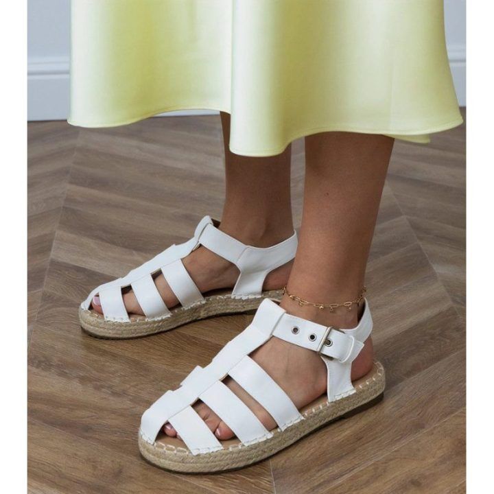 Moteriškos uždaros espadrilės Bez Marki, baltos