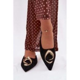 Moteriškos šlepetės su smailėjančia nosimi Step in style, juodos