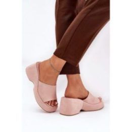 Moteriškos basutės su pleištiniu kulnu Step in style, rožinės