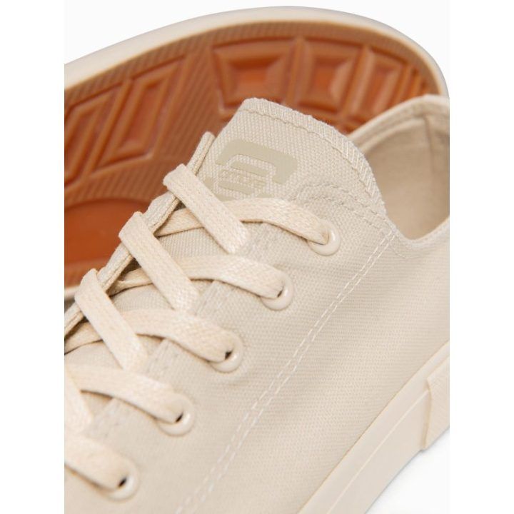 Vyriški medvilniniai žemo aulo sportbačiai Ombre, šviesiai smėlio