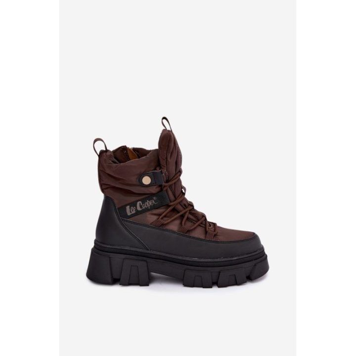 Moteriški sniego batai su užtrauktuku Lee Cooper, rudi