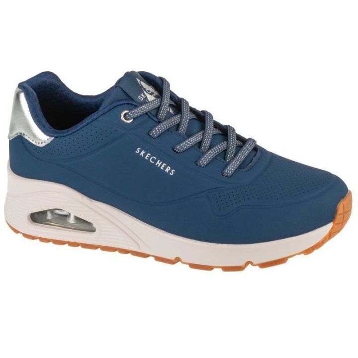 Moteriški sportbačiai Skechers Uno Shimmer, tamsiai mėlyni