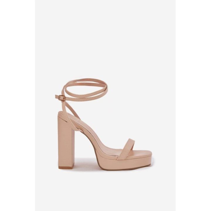 Moteriškos basutės su storu kulnu Step In Style, 12,5 cm, smėlio