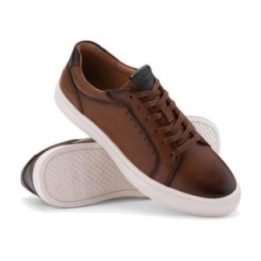 Vyriški sportbačiai su blizgiu paviršiumi Ombre Clothing, rudi
