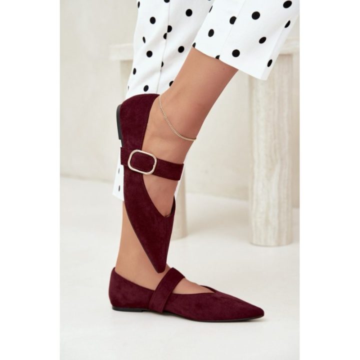 Balerinos su sagtimi ir smailėjančia nosimi Step in style – raudona