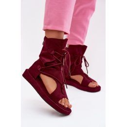 Moteriški sandalai su užtrauktuku ir raišteliais STEP IN STYLE